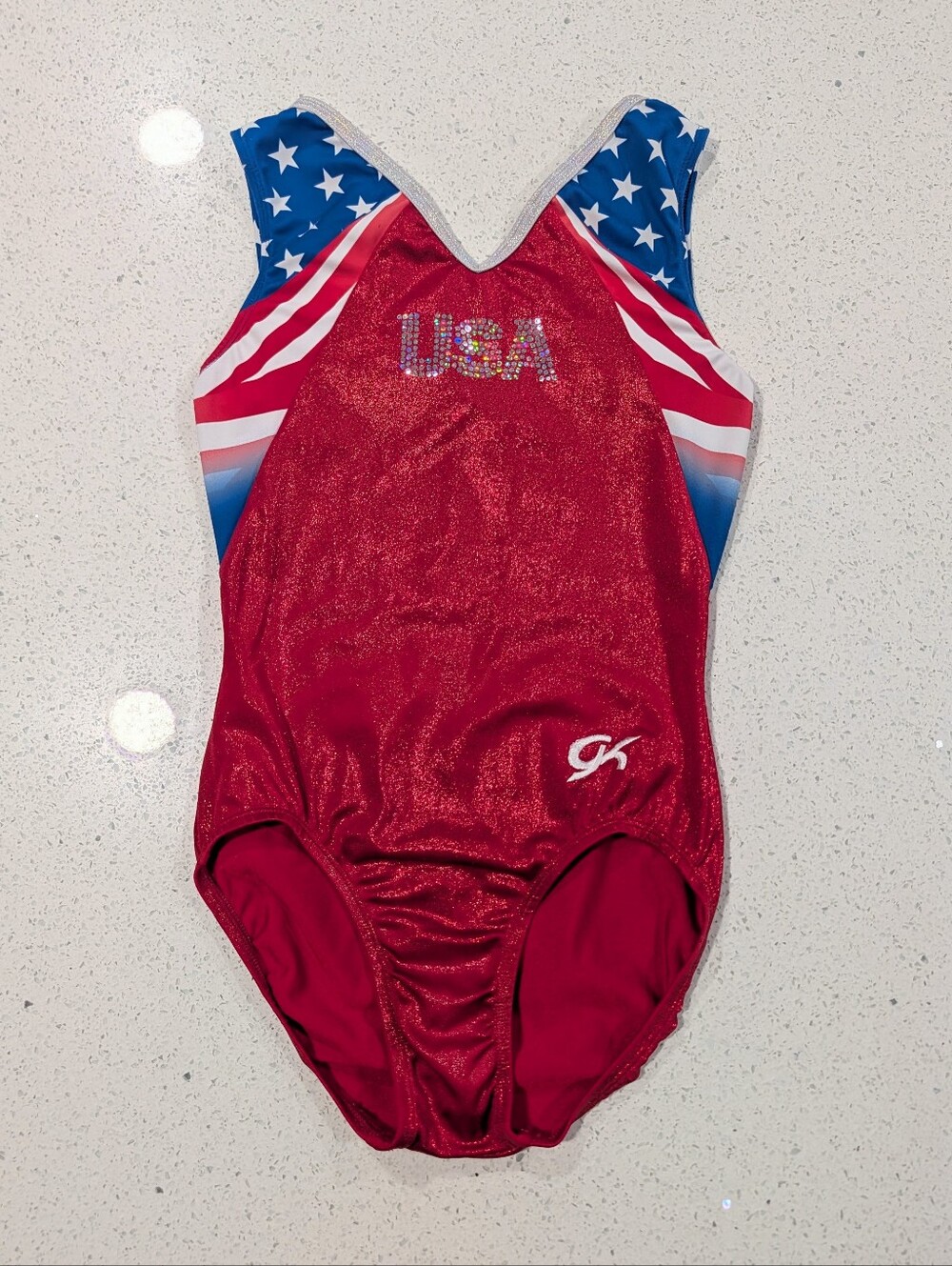 OFFICIAL TEAM USA Competition GK Elite Gymnastics Leotard Small OLYMPIC REPLICA